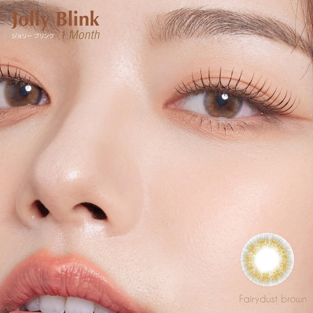jolly blink fairy brown monthly colored contacts in silicone hydrogel