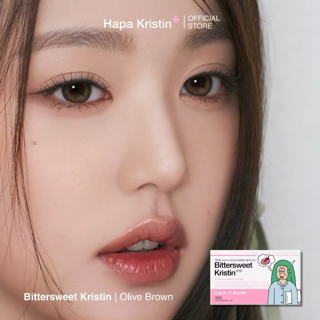 Hapa Kristin Bittersweet Olive Monthly Colored Contacts