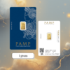 Buy authentic PAMP Suisse Lady Fortuna gold bar in 24K Au 999.9 fine gold at Goldnuine. Swiss made, CertiPAMP certified, trusted by collectors worldwide.