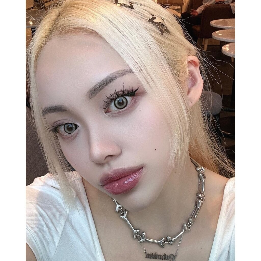 MYFiPN Peony Blonde monthly colored contacts feature a soft blonde-brown tone that brightens dark eyes naturally. Silicone hydrogel comfort. Plano & prescription.