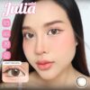 Kitty Kawaii Julia Light Brown monthly colored contacts enhance dark eyes with a soft light brown shade and smooth blend for a bright, natural look. Available in powers 0.00 to -10.00