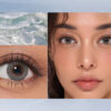 OLENS French Shine Gray monthly colored contacts. Soft gray with subtle shine and warm inner ring. Natural look, no harsh ring. 0.00 to -8.00, including plano.