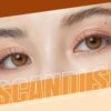 OLENS Scandi Hazel monthly colored contacts for dark eyes. Soft hazel blend, natural look, no harsh ring. Korean FDA-approved. Powers 0.00 to -8.00.