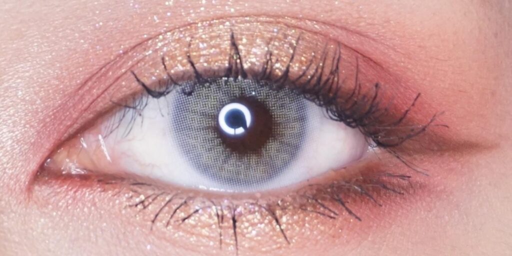 Kitty Kawaii Navy Gray colored contacts for dark eyes create a bright gray tone that adds clarity and a modern look. 0.00 to -10.00.