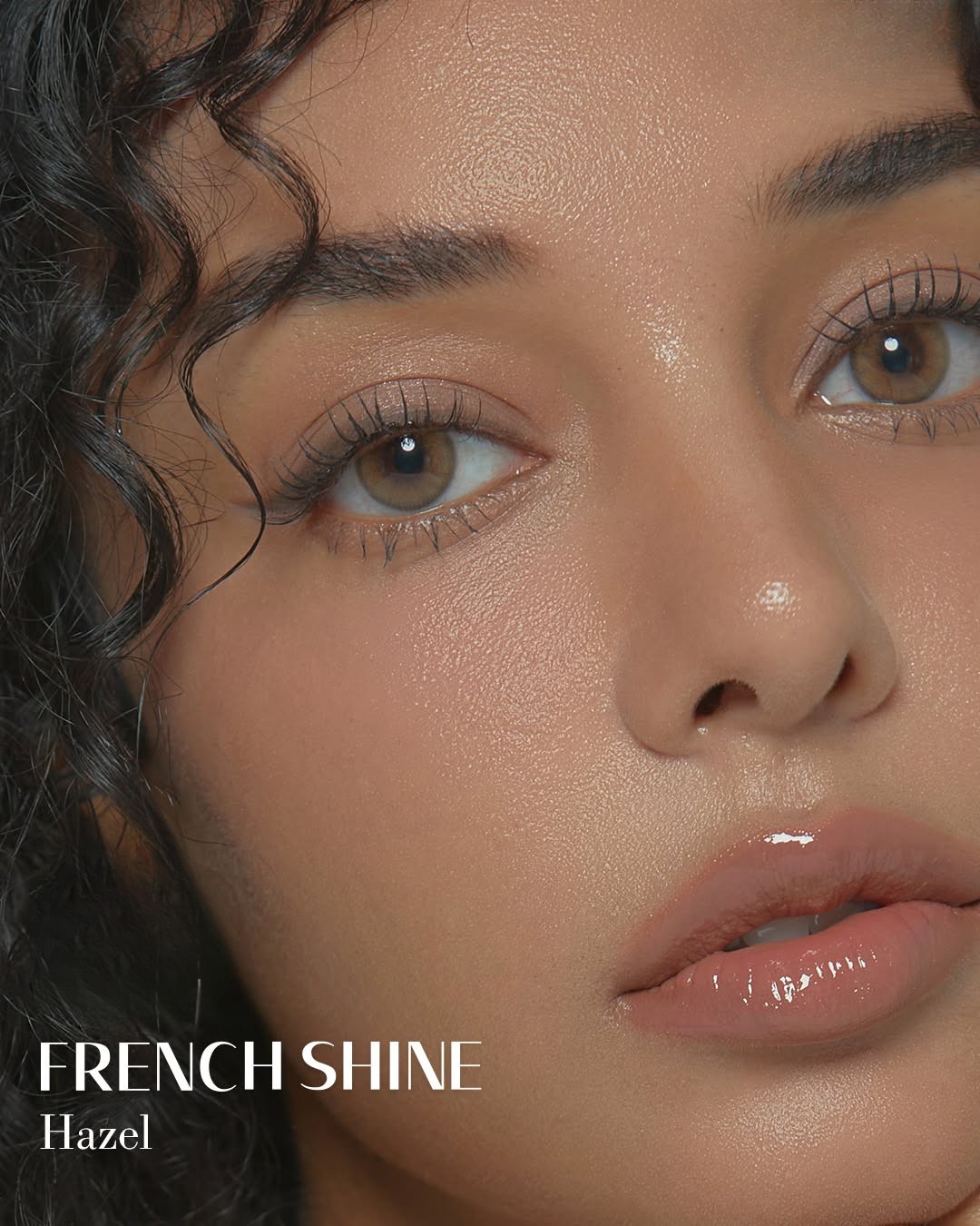 Olens French Shine Hazel premium colored contacts