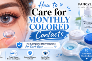 how to care for monthly colored contacts