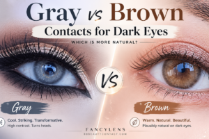 Gray vs brown contact lenses comparison