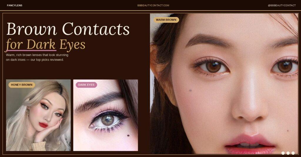 brown contacts for dark eyes