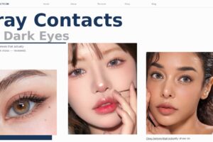 Gray contacts that actually show on dark eyes — find the best opaque lenses for dark irises in 2026. Prescription 0.00 to -10.00. Ships worldwide.