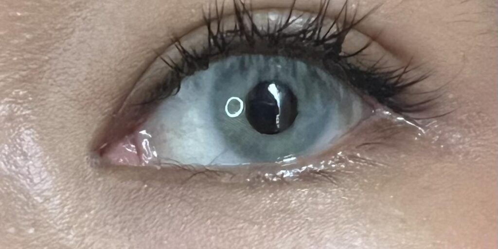 Kitty Kawaii Jasper Gray colored contacts for dark eyes feature a natural gray tone that enhances your eyes with a clean and subtle look. 0.00 to -10.00.