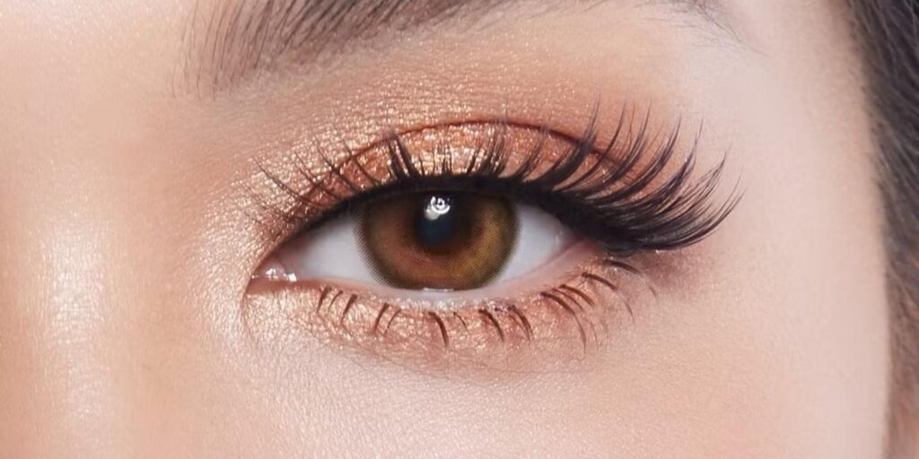 Kitty Kawaii Valentina Brown colored contacts for dark eyes feature a natural brown shade that enhances your eyes with smooth blending and a realistic finish. 0.00 to -10.00.