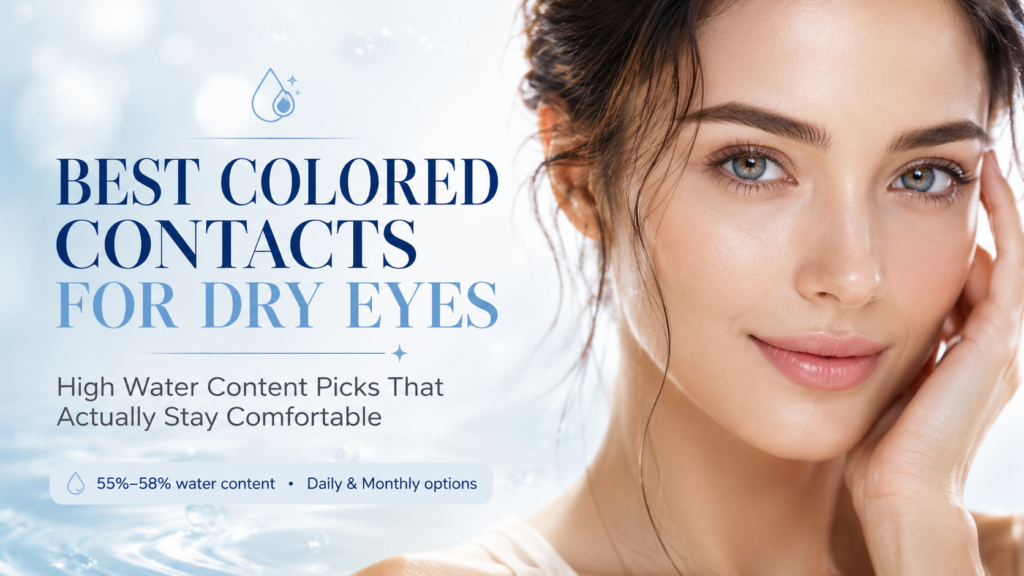 Best Colored Contacts for Dry Eyes — High Water Content Picks That Actually Stay Comfortable