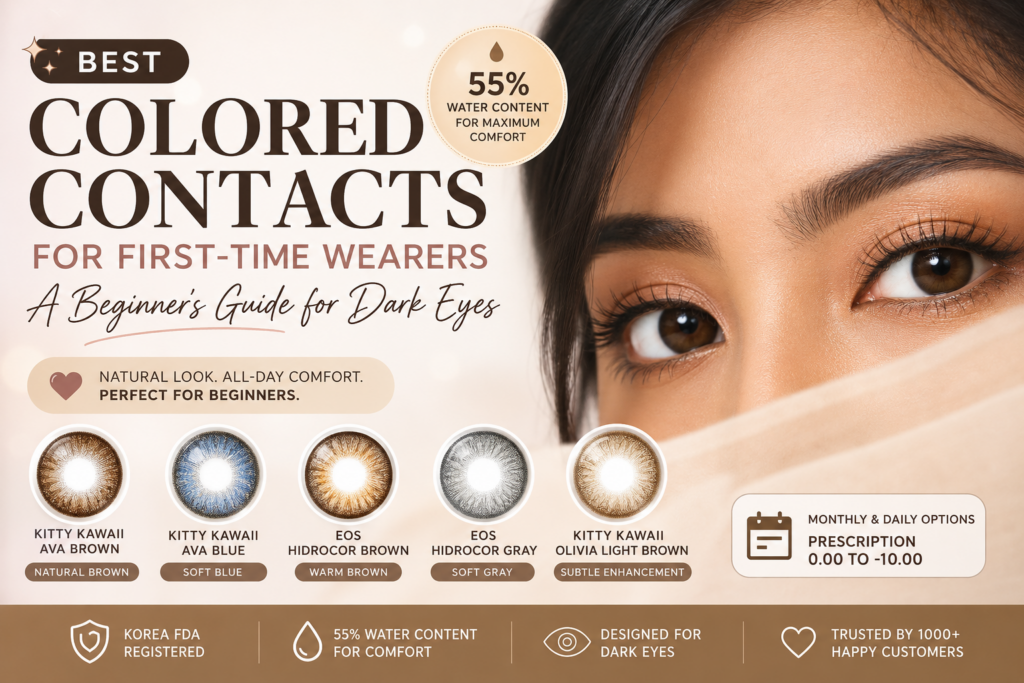 Best Colored Contacts for First-Time Wearers — A Beginner's Guide for Dark Eyes