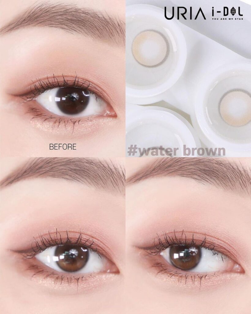 Built for extended wear, Uria Water Brown Colored Contacts for Dark Eyes maintain soft brown color with smooth blending. The design supports long-lasting comfort while keeping the tone even and natural. A dependable choice for daily wear with steady performance. Available in powers 0.00 to -10.00.