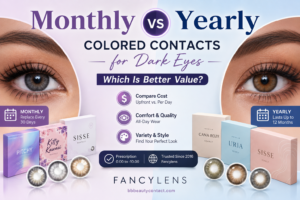 Monthly vs Yearly Colored Contacts for Dark Eyes — Which Is Better Value?