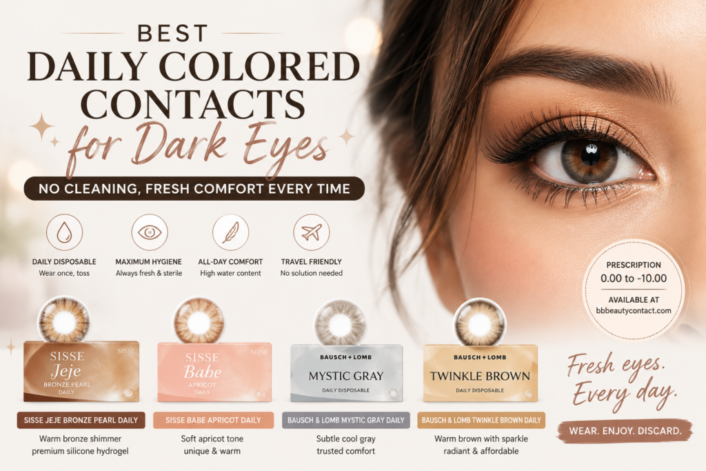 Best Daily Colored Contacts for Dark Eyes — No Cleaning, Fresh Comfort Every Time