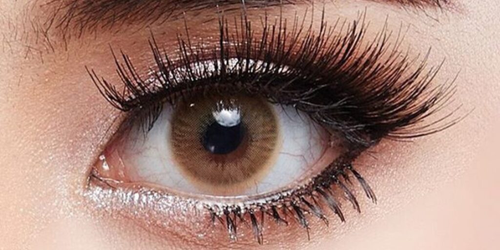 EOS Hidrocor Brown monthly colored contacts enhance dark eyes with a rich brown tone and seamless blend for a natural, lifelike look. Powers 0.00 to -10.00.