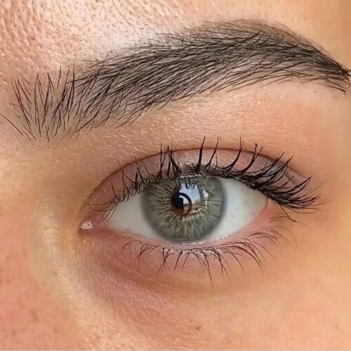 Discover Matia Premium Gray Monthly Colored Contacts for dark eyes. Enjoy a beautiful gray eye look with 60% water content and powers from 0.00 to -8.00.