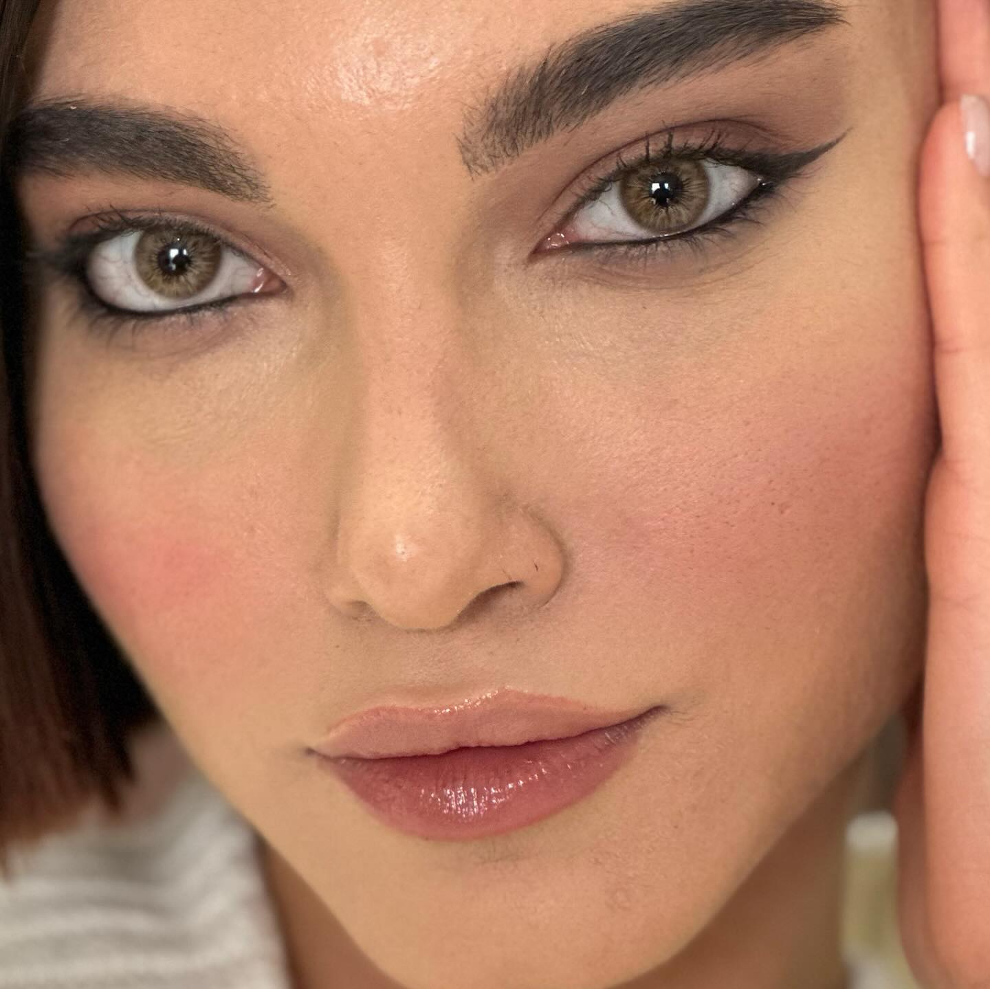 Try Matia Premium Hazel Monthly Colored Contacts for dark eyes. Golden hazel tones add warmth and depth, with 60% water content and powers from 0.00 to -8.00.