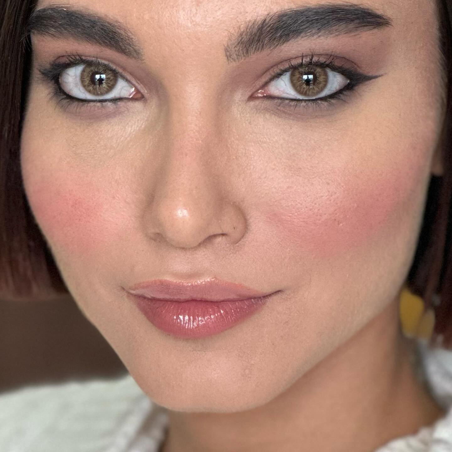 Try Matia Premium Hazel Monthly Colored Contacts for dark eyes. Golden hazel tones add warmth and depth, with 60% water content and powers from 0.00 to -8.00.