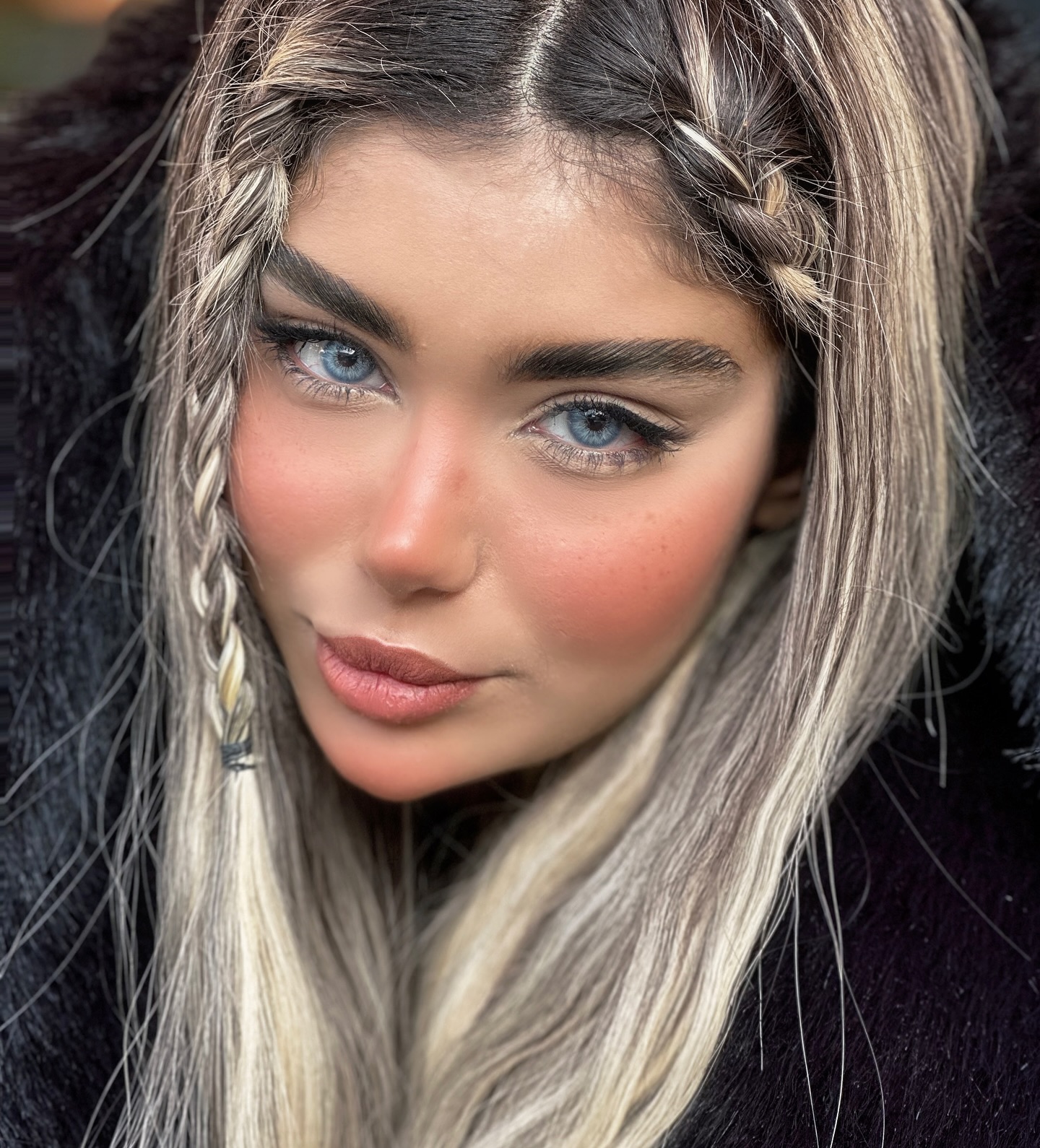 Explore Matia Premium Blue Monthly Colored Contacts for dark eyes. Create a fresh blue eye look with 60% water content and powers from 0.00 to -8.00.